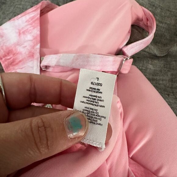 Birdsong Retba Waves Pink White Bikini Top and Bottom Size 36 Top, L Bottom NWOT - Picture 6 of 11